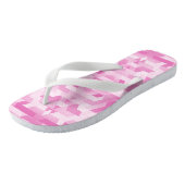 in roze geometrische tinten teenslippers (Schuin)