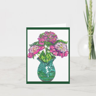 in roze gevouwen Note Kaart