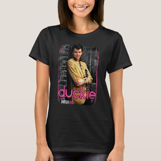  in roze, gewoon duckie t-shirt (Voorkant)