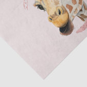  in roze Giraffe Waterverf schilderen Tissuepapier (Detail)