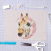  in roze Giraffe Waterverf schilderen Tissuepapier (Craft)