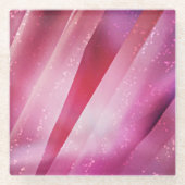  in roze glazen onderzetter (Voorkant)