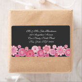 in Roze & Gray Floral Address Sticker (Insitu)