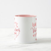 in Roze Happy Valentine's Day Design Mok (Midden)