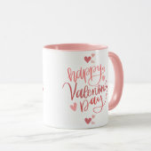 in Roze Happy Valentine's Day Design Mok (Voorkant rechts)