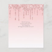  in Roze Het is een meisje - Baby shower Unicorn (Achterkant)