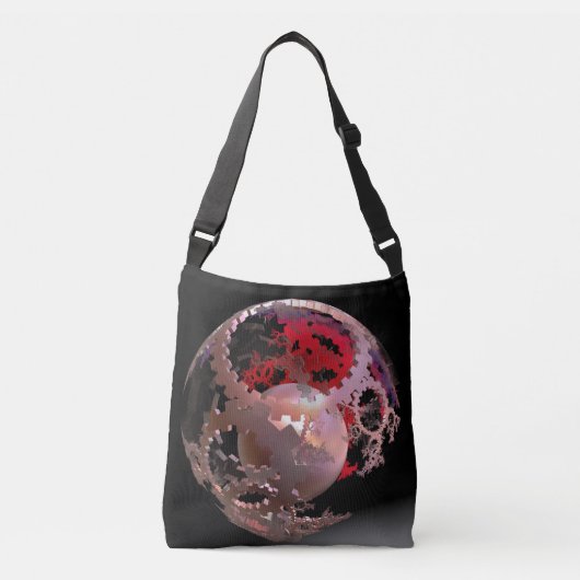  in Roze Honden Crossbody Tas (Voorkant)