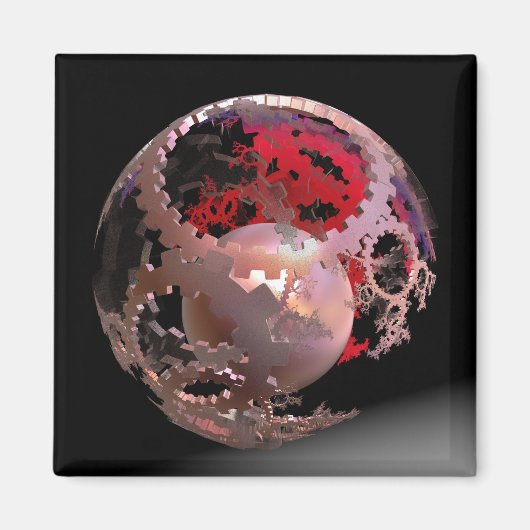 in Roze Honden Magneet (Voorkant)