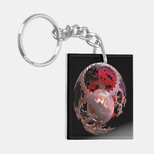 in Roze Honden Sleutelhanger (Voorkant Links)