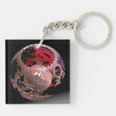 in Roze Honden Sleutelhanger (Achterkant)