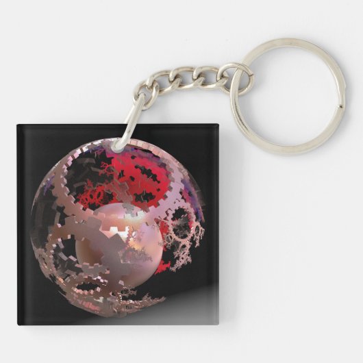 in Roze Honden Sleutelhanger (Achterkant)