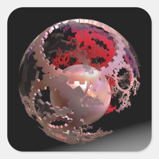 in Roze Honden Vierkante Sticker (Voorkant)