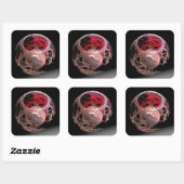 in Roze Honden Vierkante Sticker (Vel)