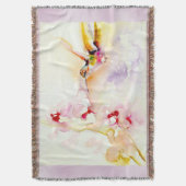 "In roze" Hummingbird Print Deken (Voorkant Verticaal)