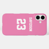  in Roze Jersey Naam Nummer Case-Mate iPhone Case (Achterkant (horizontaal))