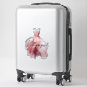  in roze jurk sticker (Koffer)