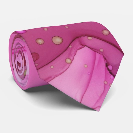  in roze kaars stropdas (Opgerold)