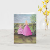  in roze kaart (Gele Bloem)