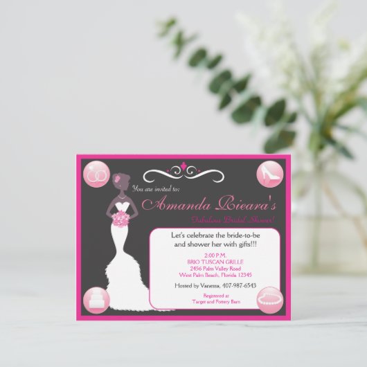  in roze kaart (Staand voorkant)