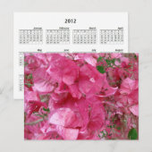 In roze kalender -2012 briefkaart (Voorkant / Achterkant)