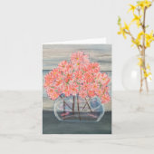  in roze, klein, 4" x 5,6" kaart (Gele Bloem)