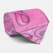 in roze linten stropdas (Opgerold)