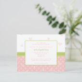  in Roze Little Hearts baby shower Kaart (Staand voorkant)