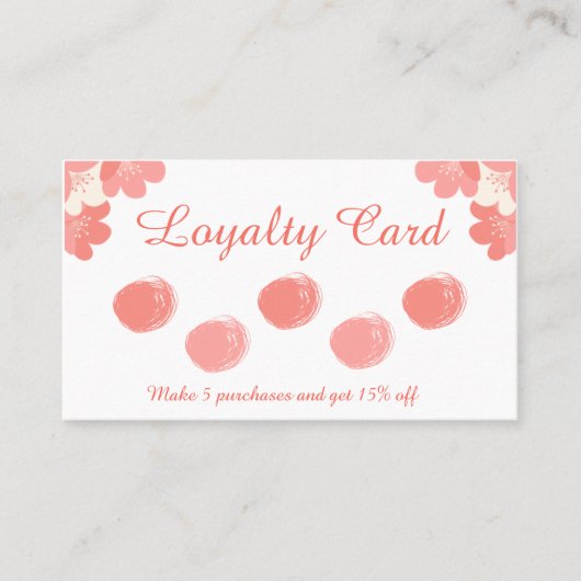 in Roze Loyalty Kaart (Voorkant)