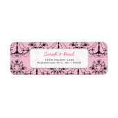 in Roze Luchters Return Address Label (Voorkant)