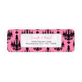  in Roze Luchters Return Address Label (Voorkant)
