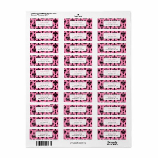 in Roze Luchters Return Address Label (Full Sheet)