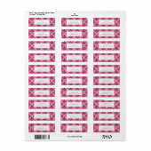  in Roze Luchters Return Address Label (Full Sheet)