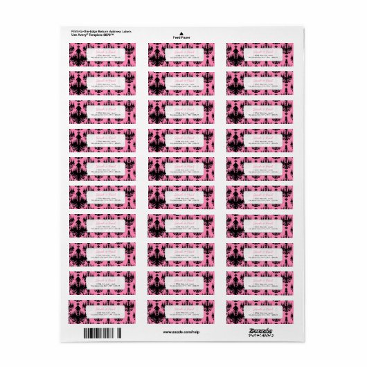 in Roze Luchters Return Address Label (Full Sheet)