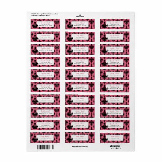 in Roze Luchters Return Address Label (Full Sheet)