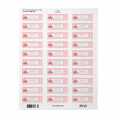  in Roze Luchters Return Address Label (Full Sheet)
