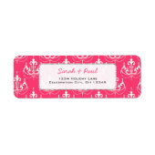  in Roze Luchters Return Address Label (Voorkant)