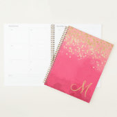 in Roze met Gouden Glitter en Monogram Planner (Display)