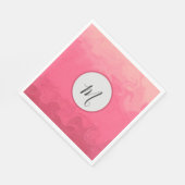  in roze met monogram servet (Hoek)