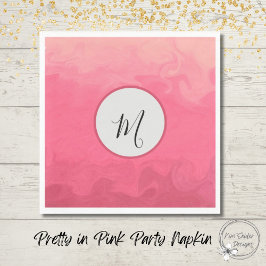  in roze met monogram servet