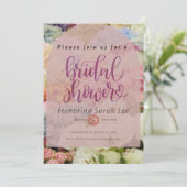 in Roze Modern Floral Vrijgezellenfeest Kaart (Staand voorkant)