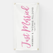 In roze net gehuwde autobanner spandoek (Verticaal)