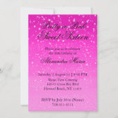 in roze Ombre Sweet 16 Invitation Kaart (Voorkant)