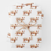  in roze papierplatte set van 3 inpakpapier vel (In situ)