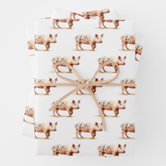  in roze papierplatte set van 3 inpakpapier vel (In situ)