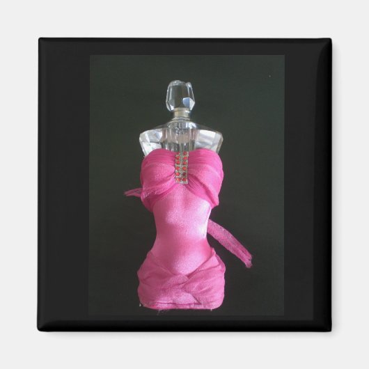in Roze parfumfles Magneet (Voorkant)