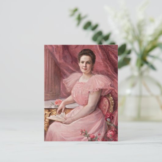  in roze | Paul De La Boulaye Briefkaart (Staand voorkant)