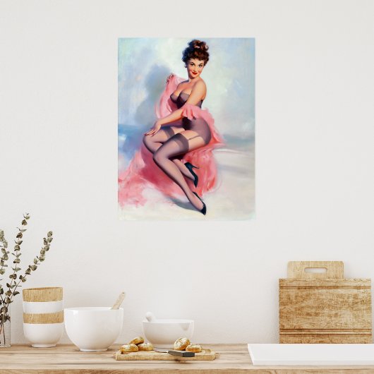  in Roze Pin UP Poster (Keuken)