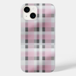  in Roze Plaid Pattern – Trendy Tartan Case-Mate iPhone 14 Hoesje