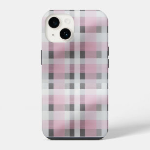 in Roze Plaid Pattern – Trendy Tartan iPhone 14 Hoesje