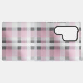  in Roze Plaid Pattern – Trendy Tartan Samsung Galaxy Hoesje (Achterkant horizontaal)